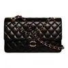 Bolso de Cadena Acolchado Cf25 Estilo Canal de Suministro Transfronterizo Europeo y Americano para Mujer, Bolso Clásico de Hombro Cruzado de Piel de Cordero a la Moda