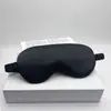Máscara de Dormir Blackout de Seda Sintética Dupla Face com Logo Impresso, Fio Bordado em Cetim de Seda de Amora, Proteção para os Olhos, Blackout Total para os Olhos