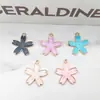 1 Colgante de Accesorio de Joyería DIY, Accesorio de Aleación con Flor de Esmalte a la Moda, Pulsera de Flor de Cinco Pétalos, Collar, Colgante de Arete