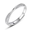 925 Sterling Silver Mobius anel casal anel par japonês e coreano simples design original anel de presente