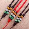 Collar de Cuerda para Cuentas de Ábaco Joyería Cuerda Colgante Ámbar Cera de Abeja Jade Jade Atmósfera Colgante para el Cuello Cordón Venta al por Mayor