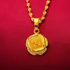Colar de ouro vietnamita galvanizado moda flores retrô rede vermelha com pingente de pescoço de alta qualidade fabricantes fornecem atacado