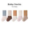Nuevos Calcetines Gruesos de Felpa para Bebé 2025 para Recién Nacidos, Antideslizantes, de Bloques de Color, para Gatear, Calcetines para Niños