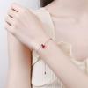 Pulsera de calabaza de plata esterlina 925 para mujer 2022 nuevo estilo simple que combina con todo Ágata roja fritilaria blanca joyería de mano de alta calidad