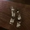 Pendientes de Acero con Borla Cuadrada Metálica Lisa, Estilo Minimalista Europeo y Americano, Pendientes de Moda con Personalidad y Diseño Único, Accesorios de Oreja de Nicho