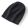 Cachemira Otoño e Invierno Nuevo para Mujer Elegante Color Puro Tejido Cálido y a la Moda Peso Pesado Patrón Ondulado Trenzado Casual Sombrero Grueso