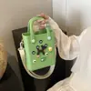 Mini Bolsa Pequeña de Playa Eva con Agujeros Bolso Cruzado Casual Bolso de Mano Impermeable Anti-Pérdida Viaje DIY Bolsa de Gelatina