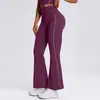 Pantalones de Yoga Acampanados de Cintura Alta para Control de Abdomen para Mujer, Ropa de Yoga para Exteriores, Pantalones Acampanados para Fitness, Pantalones Deportivos de Yoga de Pierna Ancha para Verano