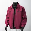 Ropa de Trabajo de Manga Larga para Hombres Jóvenes y de Mediana Edad Estilo Hong Kong para Exteriores Chaqueta Casual de Primavera y Otoño Versátil para Jóvenes Solapa Abrigo para Mediana Edad