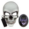 Venta Directa de Fábrica Máscara Iluminada con LED de Halloween Máscara Facial de Calavera Máscara Facial Completa de Fantasma de Festival de Terror Cara de Fantasma