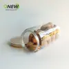 Frasco de Almacenamiento Transparente de Grado Alimenticio para Mascotas de 640 ml con Tapa de Acero Inoxidable, Frasco Sellado para Almacenamiento de Granos, Frasco para Dulces, Flores y Té