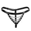 Ventas Directas de Fábrica de Productos para Adultos: Pantaletas de Cuero, Tangas Transparentes Sexy con Cadena y Abertura en la Entrepierna, Tangas T-Back con Cadena Sexy