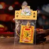 Tarjeta de Protección Amuleto de Gato Pegatina para Teléfono Móvil Tarjeta de Fortuna de Cinabrio Pintada a Mano para Riqueza y Bendiciones Tarjeta de Bendición para Mascotas Amuleto de Seguridad de Gatito de Cinabrio
