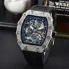 Nuevo Reloj Richard Mecánico con Capas de Diamante, Moda, Lujo Ligero, Resistente al Agua, Cuarzo, Calendario Simple al Por Mayor