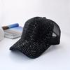 Sombrero de Red para Tiktok para Mujer Estilo Coreano Moderno Primavera Pedrería Sombrero de Malla Moderno Personalizado para Exterior Gorra con Visera para Mujer Sombrero para el Sol