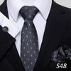 Nova gravata série listra oblíqua azul marinho moda geral masculina para negócios fabricantes de gravatas manuais atacado