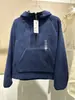 Sudadera con capucha de media cremallera, casual y elegante, corte holgado, cálida y cómoda, perfecta para un look relajado, chaqueta corta para otoño e invierno, estilo mujer 487604