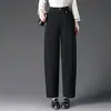1073 Pantalones de Hoz Primavera Mujer de mediana edad Pantalones Casuales Talla extra Adelgazantes Cintura Alta Elásticos Adelgazantes Sueltos de mediana edad Cónicos
