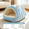 Cama para gato engrosada semicerrada ampliada cálida de invierno tipo cerrado sentido de seguridad universal para todas las estaciones casa para gato casa para perro cama para mascota