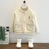 9612 Cardigan de Tricô com Zíper Infantil Primavera e Outono Novo Suéter Estilo Britânico Jaqueta da Moda para Meninos e Meninas