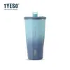 Tyeso Nueva Taishuo Taza de Café Taza Térmica con Popote en Forma de Diamante Taza de Agua para Niñas de Apariencia Elegante Gran Capacidad Taza para Coche