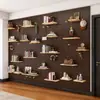 Estante Organizador de Pared Decorativo Perforado Color Nogal para Entrada