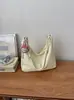 Bolso bandolera simple de color liso estilo coreano, nuevo bolso de axila para mujer, diseño único, lindo, moderno, bolso de hombro versátil