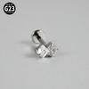 Nueva Barra en T de Titanio G23 Transfronteriza Rosca Interna Zircón Uña Labial Moda Delicada Uña para la Oreja Decoración Perforación Uña para la Oreja