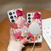 Funda Magnética de Acrílico Pintada con Flores Populares de Amazon para Samsung S24/S23/S22 Personalización al por Mayor
