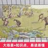 La imagen panorámica cuenta una breve historia del ser humano, de China, del universo y de la Tierra.. Auténtico libro ilustrado infantil de tapa dura de 4 volúmenes.