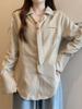 Maillard Design Corbata Camisa de Mujer Primavera y Otoño Nueva Ajustada Camisa Polo Top