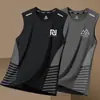 Camisa Sem Manga de Seda Gelada para Fitness de Verão para Homens, Camiseta Solta de Secagem Rápida Tamanho Grande para Corrida, Basquete, Treinamento Esportivo, Regata Moderna