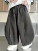 Pantalones de Algodón para Niños, Estilo Coreano, Curvos, con Botones, para Primavera y Otoño, Sueltos, Casuales, Modernos para Bebés