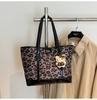 Bolso de Hombro Estilo Perezoso con Estampado de Leopardo Retro para Mujer 2025 Nuevo Estilo de Invierno Estilo Coreano para la Clase y el Trabajo Bolso Tote de Axila