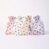 Bolsas de Malla de Nuevo Estilo para Regalo, Bolsas de Gasa con Cordón de Organza, Serigrafía de Logo, Bolsas de Malla con Forma de Corazón, Bolsas de Malla Personalizadas