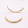 Accesorios de joyería DIY, antiguo colgante de pulsera de dinero de cobre puro con media curva, 46 x 6 mm, accesorios para el cabello y ropa china, tocado