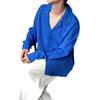 Camisa de Manga Larga Estilo Maduro Ligero para Hombre Verano a la Moda Sentido de Alta Gama Top Holgado Estilo Coreano Ins Guapo Desgarrado Camisa Interior