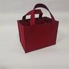 Bolsa de fieltro personalizada para vino tinto, regalo creativo, seis botellas, bolso de mano, color sólido, bolsa de almacenamiento para vino tinto, personalizada