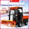 Varredora de Neve Operada por Condutor Escola Limpeza de Propriedades Varredora de Neve Multifuncional Lançador de Neve Fechado Equipamento de Remoção de Neve para Higiene
