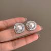 Aretes de perlas de viento europeo y americano aguja de plata 925 personalidad marea aretes de mujer una generación de 89256