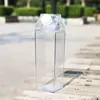 Botella de Bebida Creativa Cartón de Leche Vaso de Agua Transparente Vaso Fresco Práctico Vaso de Agua Estudiante Portátil Simple Vaso de Plástico