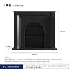Gabinete Decorativo de Chimenea Estilo Retro Americano, Gabinete de Almacenamiento Texturizado Blanco y Negro, Gabinete de Entrada para Sala de Estar Estilo Francés con Luces, Gabinete Lateral Artístico