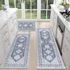 Tapete de Piso de Cozinha Estilo Boêmio Transfronteiriço Absorvente de Óleo Resistente ao Desgaste Tapete Longo para Pés Tapete Absorvente para Banheiro Vaso Sanitário Tapete de Porta