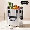 Bolsa de Compras com Rodas Hulken Supermercado Sacola de Mercado Bolsa de Armazenamento Bolsa Tecida Espessa Bolsa Impermeável com Carrinho