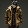 Chaqueta para hombre otoño e invierno estilo americano guapo ropa de trabajo con capucha chaqueta de invierno para hombre ropa de algodón engrosada