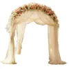 Venda Quente Gaze Exterior Gramado Casamento Gaze Festa Arco de Casamento Cortina Teto Gaze Suíça Malha de Fundo