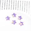 Macaron mocha cinco pontas estrela plana diamante unha joias bonita menina estrela especial em forma de diamante patch de unha atacado