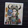 Pintura Thangka Dorada Semi-Pintada a Mano al por Mayor Núcleo Zorro Hada Zorro de Nueve Colas Changming Vida Pasada y Vida Presente Lienzo Thangka Se Puede Personalizar