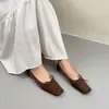 2025 nuevos zapatos de ballet vintage de satén de seda espagueti hechos a mano con lazo y boca poco profunda para mujer