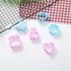 Molde de biscoito de plástico colorido de 6 peças ferramentas para suplemento alimentar infantil amor flor urso elefante molde criativo de corte curvo